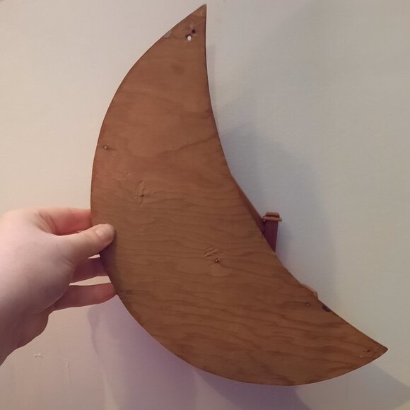 Vintage Whimsigoth Wooden Moon Staircase Shelf - Picture 8 of 8